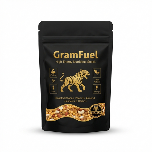 GramFuel Pro+ Energy Blend | High-Protein Super Seeds Mix | Roasted Chana, Badam, Kaju, Makhana, Sunflower & Watermelon Seeds in Desi Ghee | Premium Nutrition Snack
