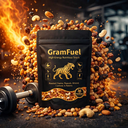 GramFuel Pro+ Energy Blend | High-Protein Super Seeds Mix | Roasted Chana, Badam, Kaju, Makhana, Sunflower & Watermelon Seeds in Desi Ghee | Premium Nutrition Snack